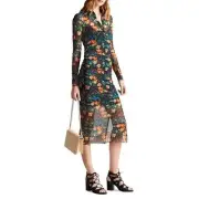 NWT Ted Baker Y2K Abstract Bbethaa Sheer Mesh Shirt Dress 0 XXS