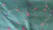 Waverly Woods End Green Floral Screen Print Fabric for Upholestry 54”x 9 Yards +