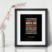 Steve Jobs Inspirational Wall Art Print Motivational Quote Poster Decor Gift him