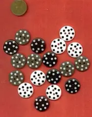 Neutral Colored Assorted Polka Dot Buttons