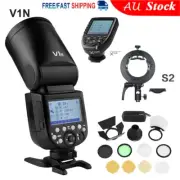 Godox V1-N V1N Camera Flash + Xpro-N Trigger For Nikon + S2 Bracket + AK-R1 Kit