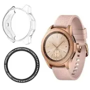 Soft Thin TPU Case Bling Luxury Bezel Ring Cover f Samsung Gear S3 Classic R770N