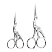 2PCS Vintage Stork Shape Sewing Scissors Stainless Steel Tailor Scissors Shar...