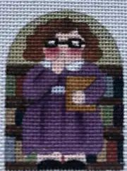 Melissa Shirley Thimble Town Rita Nauvel Librarian Handpainted Needlepoint Canva
