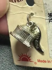 Vintage NOS Sterling Silver Jefferson Memorial Charm 925 H30