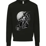 Astro Scooter Spaceman Biker Motorcycle MOD Kids Sweatshirt Jumper