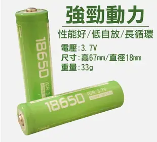 ★18650 鋰電池(凸頭) ★電壓 : 3.7V-4..2V ★手電筒/頭燈/行動電源均可使用