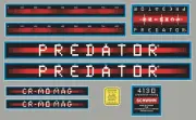 1983 Schwinn Predator CR MO MAG "Atari" decal set - BLUE/RED