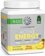 Sunwarrior Plant-Based Preworkout Powder Hydration Blend | Coconut Water Mushroom Blend Soy Free Sugar Free Gluten Free Dairy Free Synthetic Free | Mango Lemonade 30 Servings | Sport Active Energy