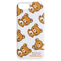 在飛比找PChome24h購物優惠-San-X 懶熊 iPhone 5 手機保護殼。懶熊悠閒