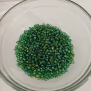 400pcs 3mm Dark Green Glass Seed Beads Transparent Rainbow AUS Free Postage s167