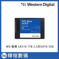 在飛比找Yahoo!奇摩拍賣優惠-WD BLUE 藍標 SA510 1TB 2.5吋SATA 