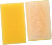 Abaodam 2pcs Sensory Training Device Soft Bristle Scalp Brush Newborn Sensory Nail Brushes Spong Hairbrush Hair Brush Nail Scrubber Scrubber Plastic Yellow