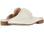 Clarks Women's Pure Mule White Leather Flat Clogs