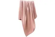 Urban Products Teddy Boucle Couch Bed Throw Blanket Light Pink 150x120cm