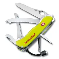 在飛比找PChome24h購物優惠-VICTORINOX 13用單手開救生螢光黃瑞士刀