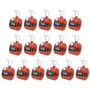 16Pcs Clicker Counter, 4 Digit Mechanical Handheld Tally Click Counter Red
