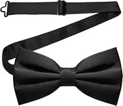 [Generic] Adjustable Pre - Tied Men’s Bow Ties, Ideal for Parties（Black）
