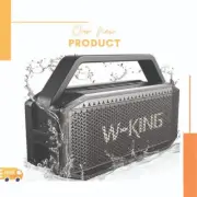 W-KING Portable Loud Bluetooth Speakers with Subwoofer, 60W(100W Peak) Outdoor S