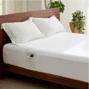 100% Cotton Fitted Sheet King Size - Cotton Percale Bed Sheet, Crisp Soft &