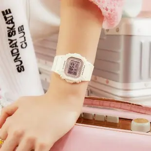 【CASIO 卡西歐】BABY-G 春季色彩方形女錶電子錶-櫻花粉紅(BGD-565SC-4)