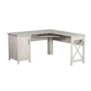 Maestro Furniture Axel L-Shape Corner Computer Study Home Office Desk Washed Grey