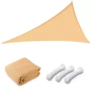 Yescom Sun Shade Sail 22Ft 97% UV Block Triangle Canopy Outdoor Patio Pool Deck