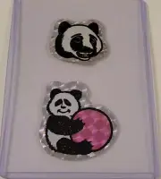 PANDA BEARS Cute Animal 1980s PRISMATIC Prism VENDING MACHINE STICKER CARDS Rare