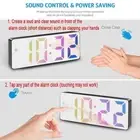Digital RGB LED Alarm Clock Snooze Display Temperature Time Desk USB Mirrornp