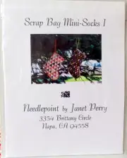 Scrap Bag Mini-Socks Needlepoint Pattern by Janet Perry Ornaments