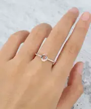 2.22Ct Pear Shaped Morganite Shaped Wedding Engagement Ring 935 Silver