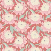 Quilting Patchwork Fabric TILDA Gardenlife Peony Coral 50x55cm FQ