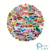 在飛比找momo購物網優惠-【Paper Play】創意多用途防水貼紙-趣味卡通小汽車 