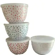 Pioneer Woman ~ Eight (8) Piece ~ Prep Bowl Set ~ Melamine ~ Polka Dot Pattern