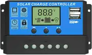 20A Amp 12V/24V Solar Panel Regulator Charge Controller Battery Dual USB