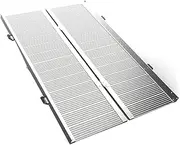 Equipmed 182cm Portable Folding Aluminium Access Ramp, 272kg Rated, for Wheelchair, Mobility Scooter
