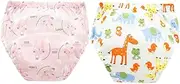 WRITWAA Cotton Washable Babies Nappy Leak Proof 2pcs Baby Wash Training Pants Potty Training Pants /100cm