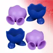4 Pcs Silicone Egg Cup Holder Boiler Spinner Dash Cooker Measuring