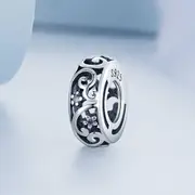 Solid 925 Signature Silver Open Filigree Charm