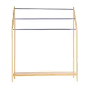 Clevinger Home Bamboo Bathroom Towel Holder w/ 3 Rails & Shelf Rack 85cm