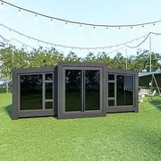 40Ft/20Ft Luxury Expandable, Foldable, Portable Container Villa | Extendable 2-5 Bedroom Prefab Home | Expandable Steel Folding Prefabricated House | Ideal for Multi-Purpose Modern Living