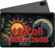12" Tab Android 13 Tablets 16GB RAM+128GB ROM Google 7000mAh WIFI 8Core Youtube
