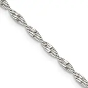 20 Inch Sterling Silver 2mm Twisted Herringbone Chain