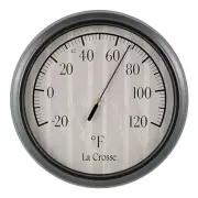 Outdoor Thermometer with Birch Tree Dial 8" - Large Round Analog Temperature ...