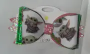 Baby Yoda Handmade Faux Leather Hair Bows