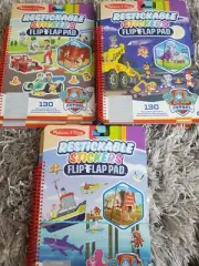 Melissa & Doug PAW Patrol Restickable Stickers Flip-Flap Pad. 3-PackNEW