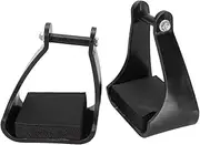 QANYEGN Trail Stirrups, POM Plastic Stirrups, Horse Riding Safety Climb Stirrups, Cushioned Foam Foot Pad Stirrups