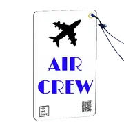2x Blue Smart NFC 'Air Crew' Luggage Tags with Smart Passive Tracking
