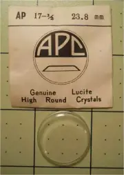 APC – AP-17 ½ - 23.8 mm - Watch Crystal Lucite High Round Cylinder - Replacement