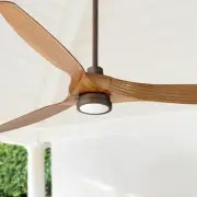 60" Modern Outdoor Ceiling Fan with Light LED Remote Bronze Damp Patio Porch